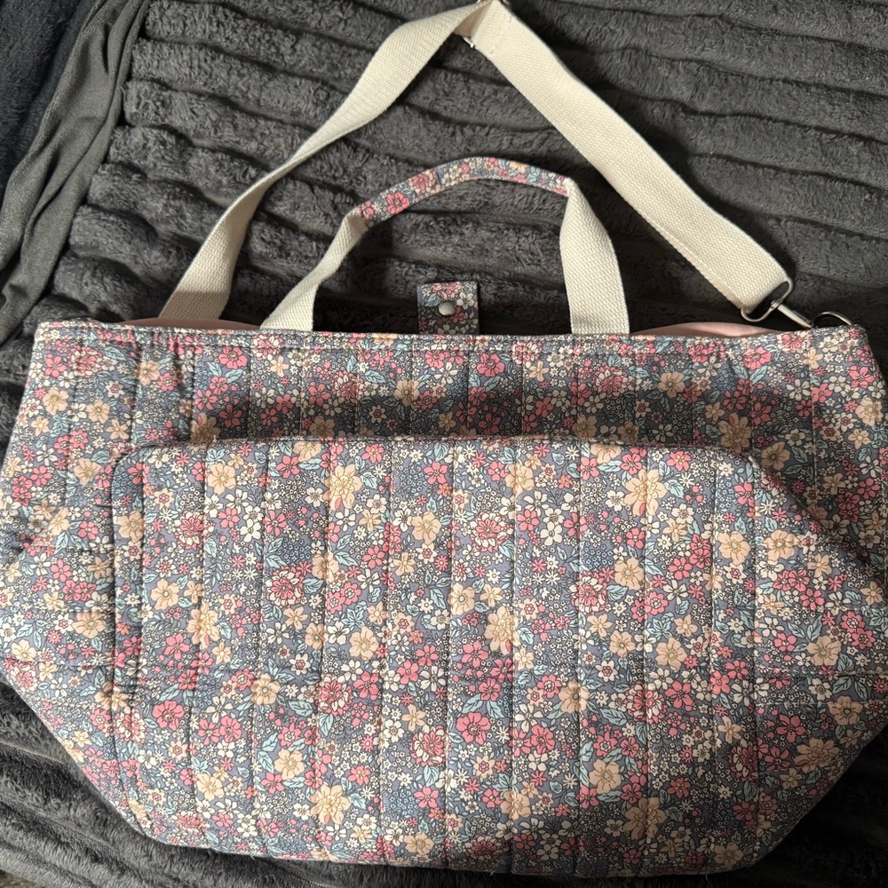 Floral Canvas Tote Bag